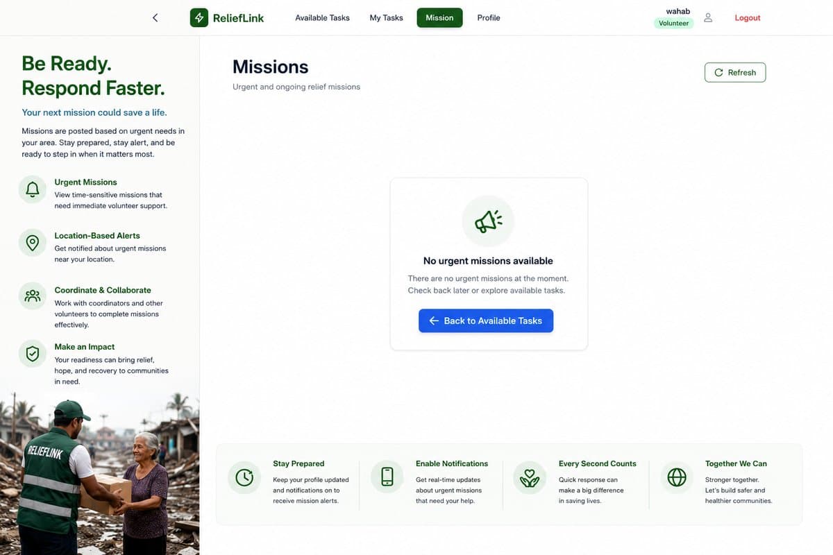 Operational overview with real-time communication channels for responders.